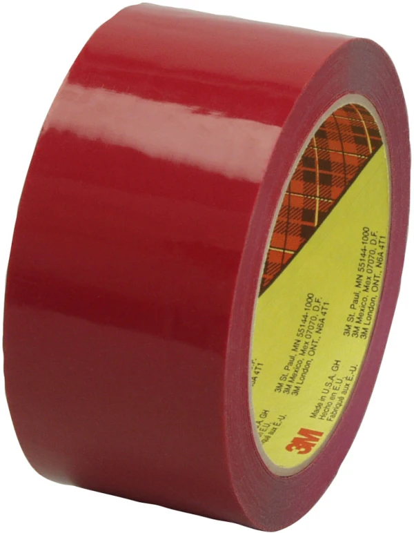 Scotch Box Sealing Tape 371 Red, 48 mm x 100 m Red 371 Scotch Box Sealing Tape, 48 mm x 100 m
