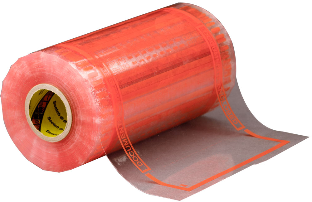 Scotch Pouch Tape 825 5 in x 6 in 250 pouches per roll 16 rolls per case Box