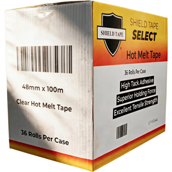 Hot Melt 1.6 mil 2 inch x 110 yds Clear Carton Sealing Tape Case Case of Economic Light Duty 2 in x 110 yds 1.6 mil Clear Hot Melt Carton Sealing Tape