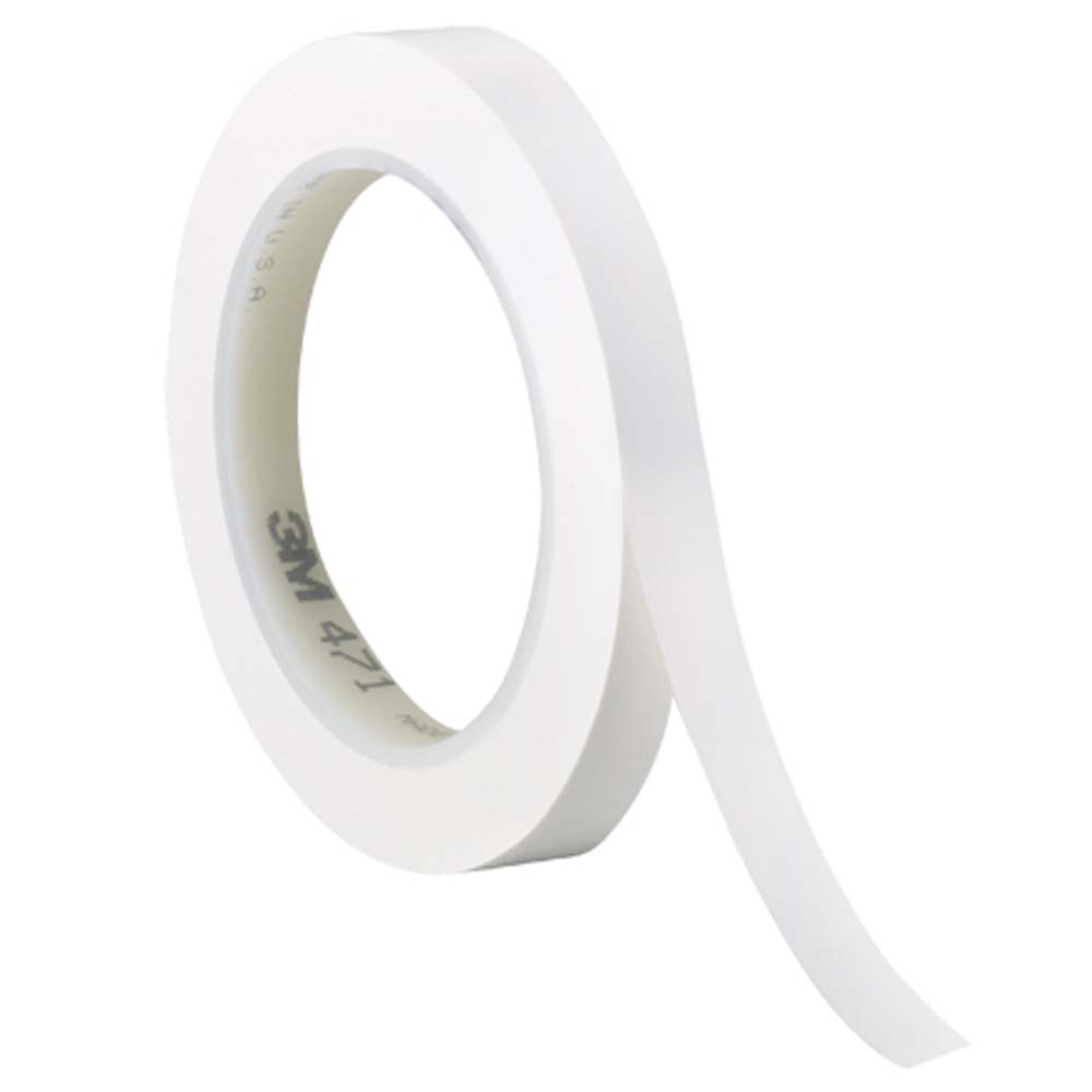 white 0.25x36 5.2 mil 3m 471 vinyl tape