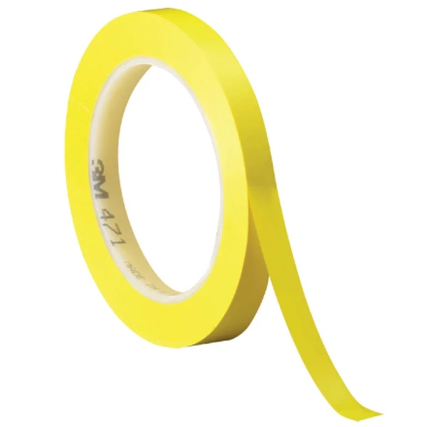 yellow 0.25x36 3m 471 vinyl tape yellow 0.25x36 5.2 mil 3m 471 vinyl tape