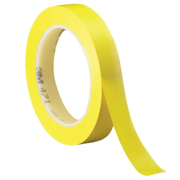 yellow 0.75x36 3m 471 vinyl tape yellow 0.75x36 5.2 mil 3m 471 vinyl tape