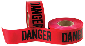 Danger Barricade Tape ~ 3" x 1000' ~ 2 Rolls ~ NEW 