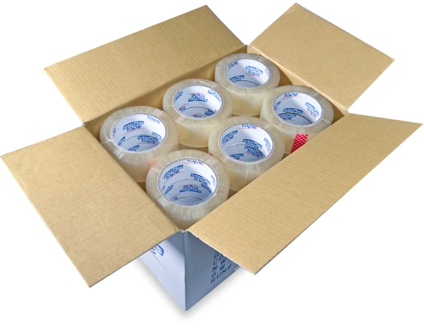 2 Inch Economical Clear Box Sealing Tape Case Case of 2 in x 110 yds Interplas Brand Economy Tape
