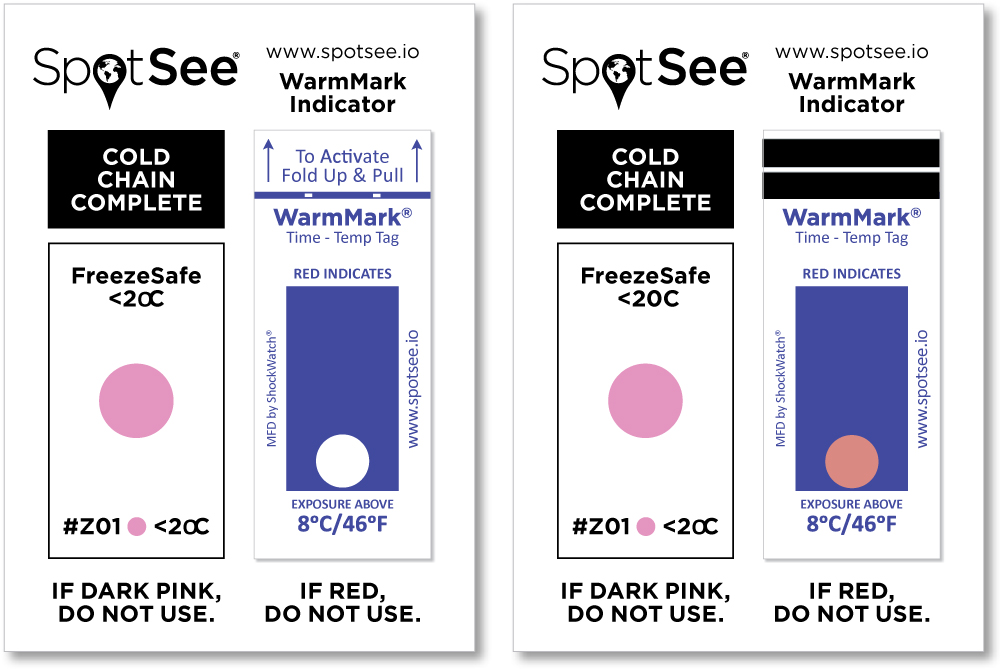 Cold Chain Complete Temperature Indicator 2° 8°C / 36° 46°F