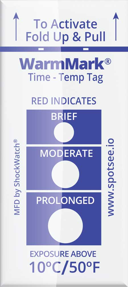 WarmMark Temperature Indicator 10C / 50F WarmMark Temperature Indicator 10C / 50F