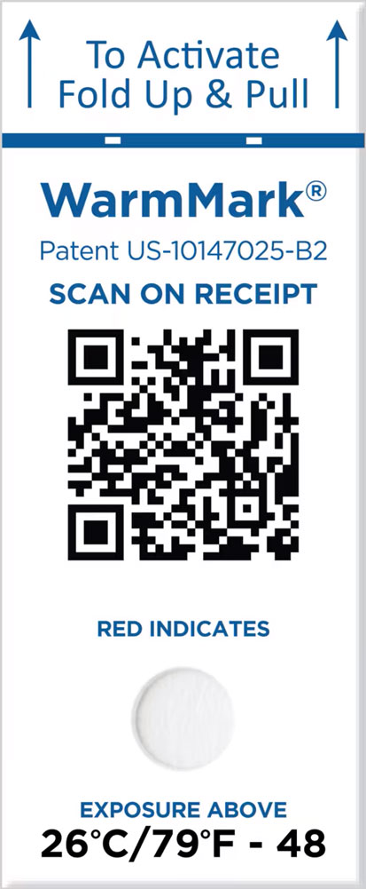 WarmMark Temperature Indicator - 26°C / 79°F 48 Hour WarmMark Temperature Indicator - 26C / 79F 48 Hour Triggered