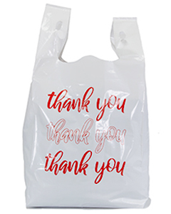 12 x 7 x 22 + 7 Heavy Duty Thank You Bag with Square Bottom