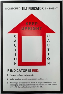 Tilt Indicator Companion Label Flat Packed