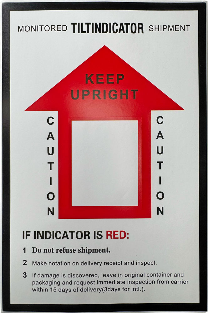 Tilt Indicator Companion Label Flat Packed