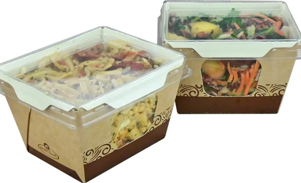 3.5 x 4.25 x 2.75 #ReadyFresh Clear Lid for Small Kraft Container (Lid for LK-RF-CNTSM)