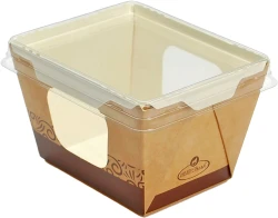 3.5" x 4.25" x 2.75" #ReadyFresh Small Kraft Container