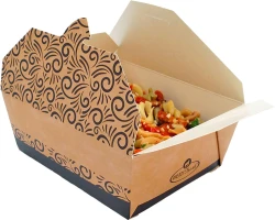 5.3" x 6.7" x 2.5" #ReadyFresh Compostable Kraft To Go Container