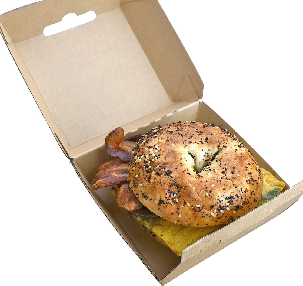 5.5 x 5 x 2.88 #ReadyFresh Medium Kraft Sandwich Box