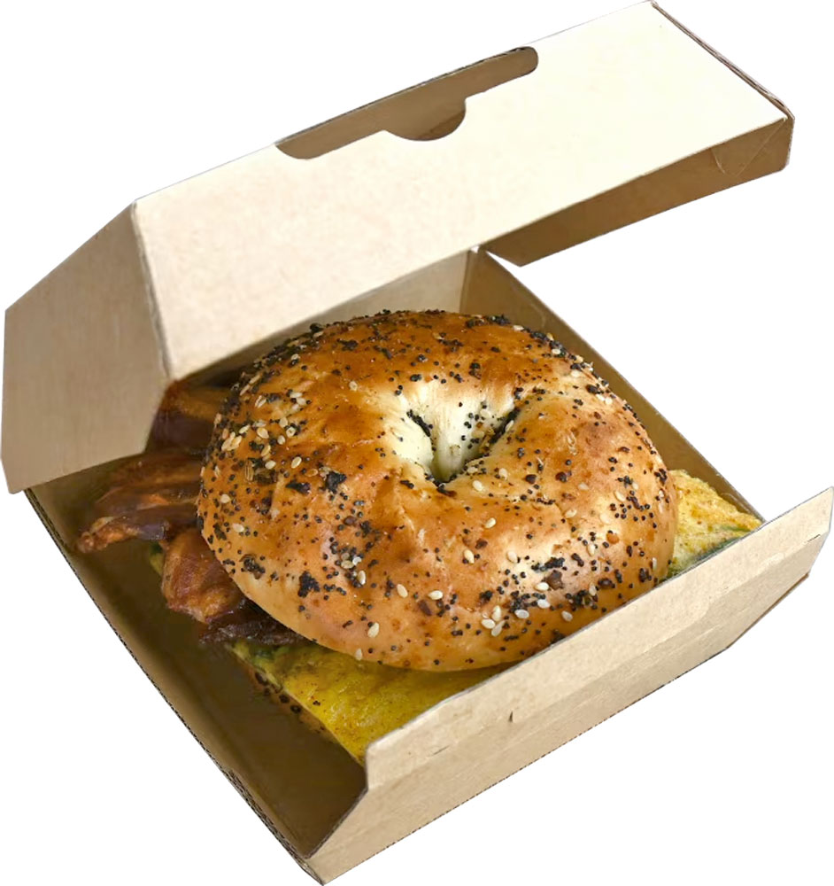 5.5 x 5 x 2.88 #ReadyFresh Medium Kraft Sandwich Box