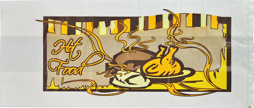 6 x 4 x 14 Printed Hot Food Bag