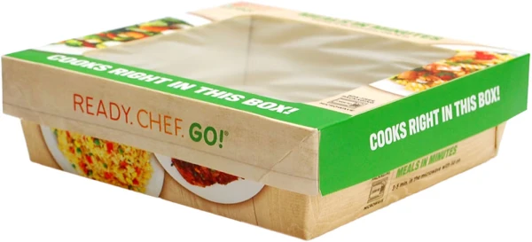 6.1 x 6.1 x 1.75 Ready. Chef. Go! Microwavable Box 6.1 x 6.1 x 1.75 Ready. Chef. Go! Microwavable Box