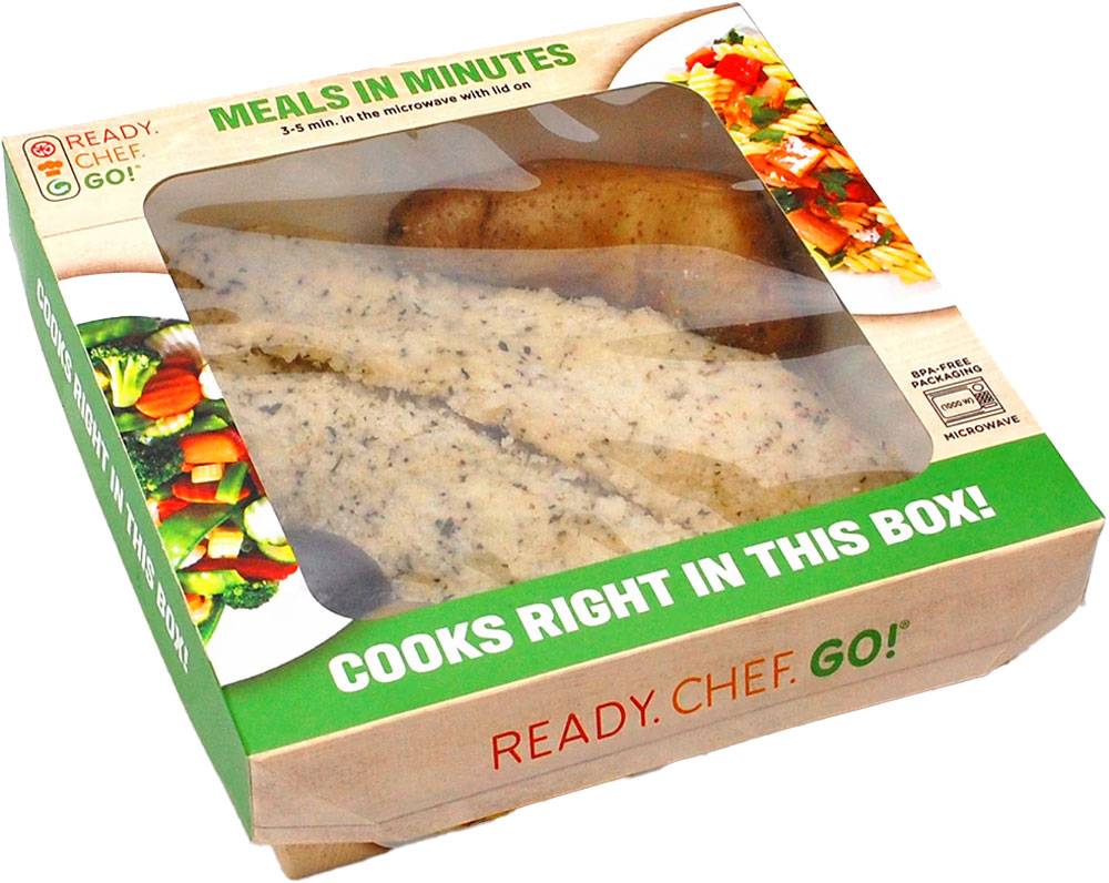 6.1 x 6.1 x 1.75 Ready. Chef. Go! Microwavable Box
