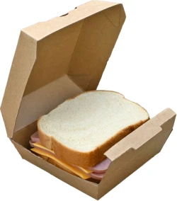 6.25" x 5.5" x 2.69" #ReadyFresh Large Kraft Sandwich Box