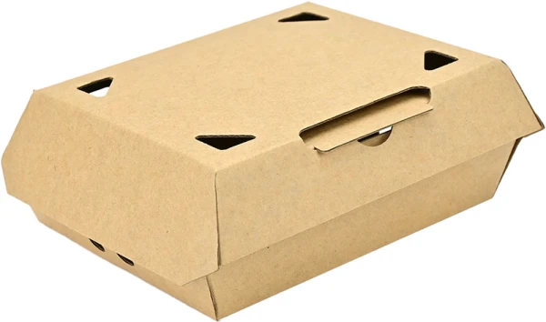 6.38 x 5 x 2.25 #ReadyFresh Large Vented Kraft Snack To Go Container 6.38 x 5 x 2.25 #ReadyFresh Large Vented Kraft Snack To Go Container