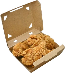 6.38" x 5" x 2.25" #ReadyFresh Large Vented Kraft Snack To Go Container