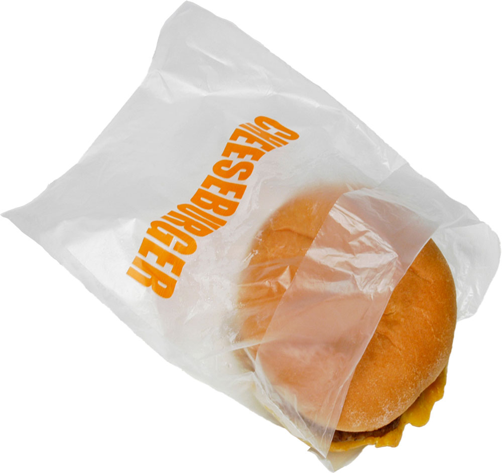 6.5 x 7 + 1.5 Saddle Pack Printed Cheeseburger Bags