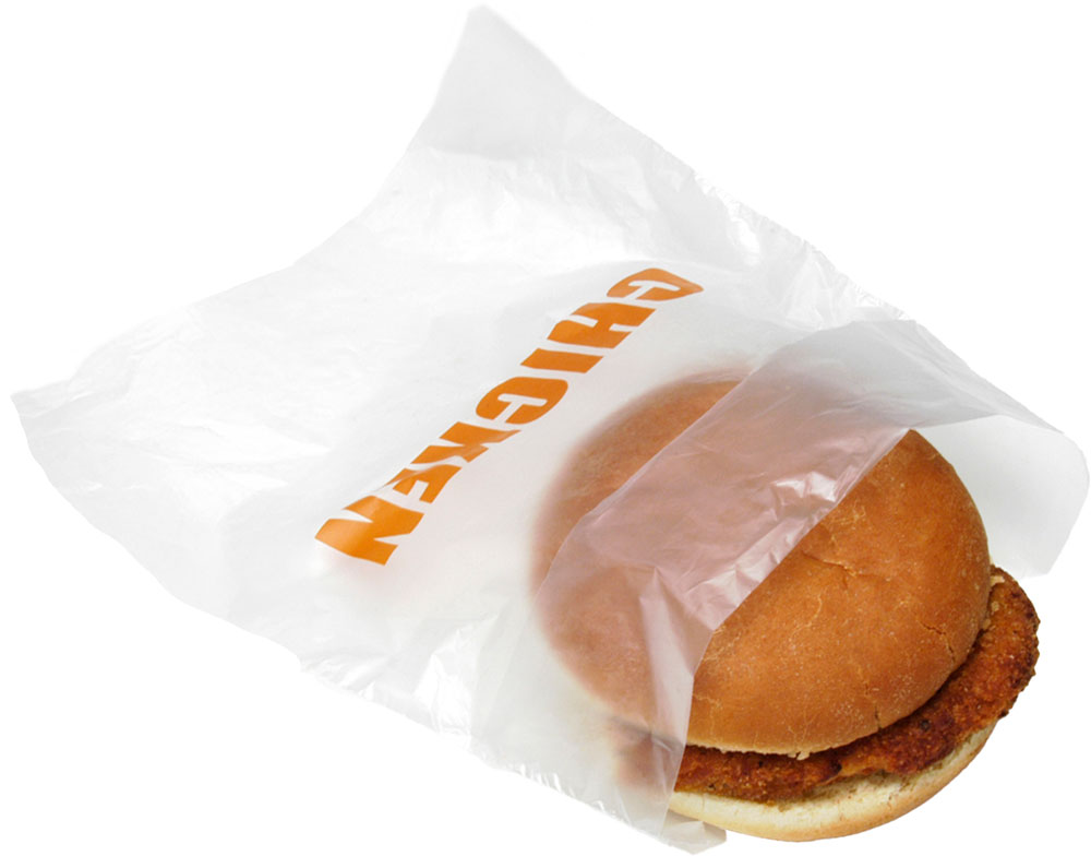 6.5 x 7 + 1.5 Saddle Pack Printed Chicken Sandwich Bags