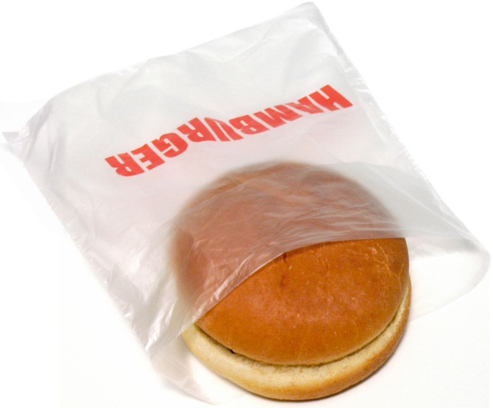6.5 x 7 + 1.5 Saddle Pack Printed Hamburger Bags