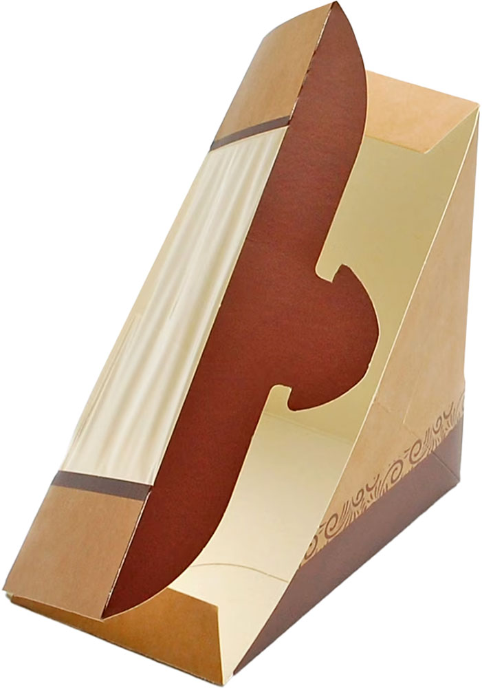 6.85 x 2.85 x 4.75 #ReadyFresh Compostale Kraft Sandwich Box with Window