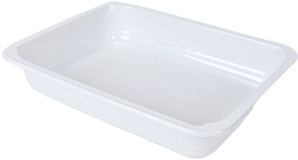 8.5 x 6.5 x 1.5 White SimplyFresh CPET 1 Compartment Food Tray