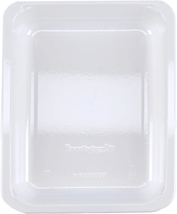 8.5 x 6.5 x 1.5 White SimplyFresh CPET 1 Compartment Food Tray 8.5 x 6.5 x 1.5 White SimplyFresh CPET 1 Compartment Food Tray