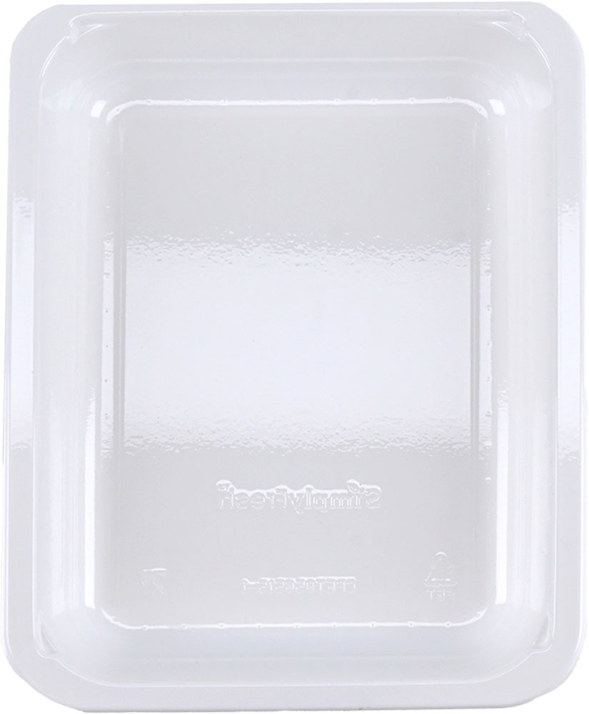 8.5 x 6.5 x 1.5 White SimplyFresh CPET 1 Compartment Food Tray