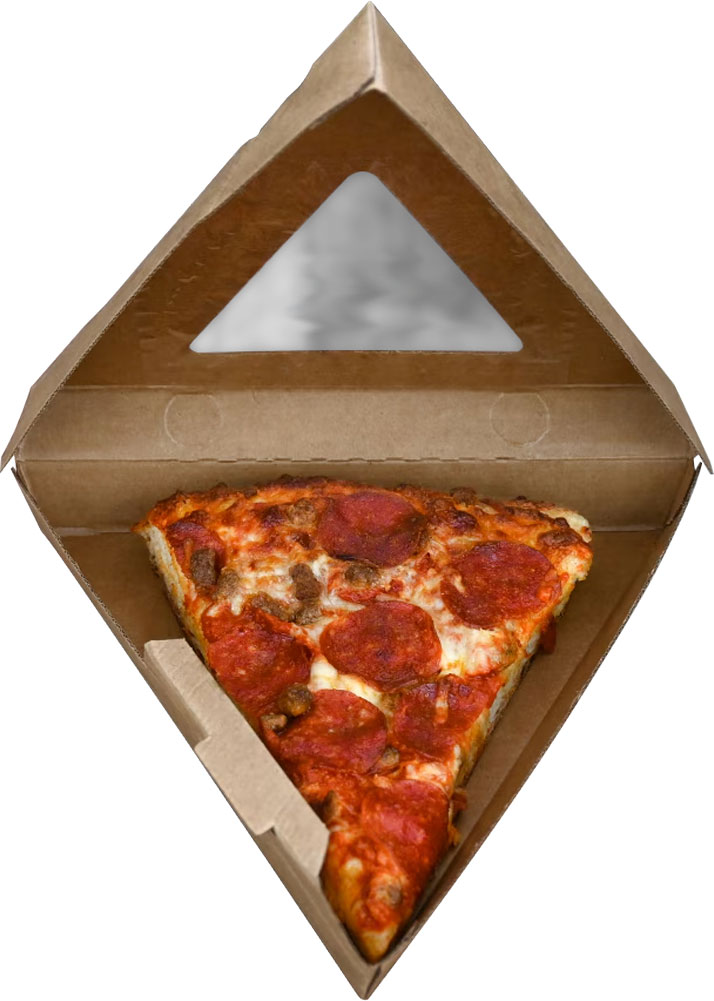 9 x 8.25 x 2 #ReadyFresh Pizza Slice Box with Window