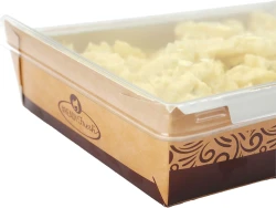 6.7" x 7.5" x 2" #ReadyFresh Large Kraft Container with Hinged Lid