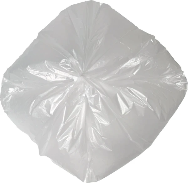 12-16 Gallon High Density Can Liners - 8 Micron Star Sealed Bottom Star Sealed Bottom of 12-16 Gallon Natural High Density Garbage Can Liners 24 x 33