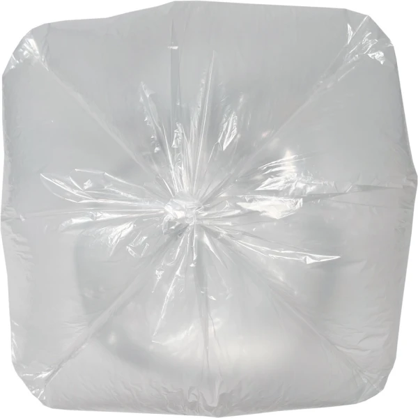 12-16 Gallon Regular Duty Trash Bags - 0.35 Mil - 1000/case Star Sealed Bottom Star Sealed Bottom of 12-16 Gallon Clear Regular Duty Garbage Bags 24 x 32