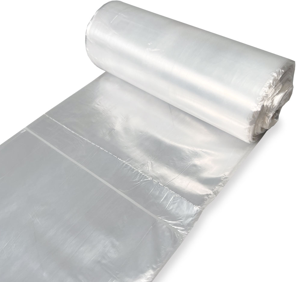 Unrolling of 12-16 Gallon Clear Regular Duty Garbage Bags 24 x 32