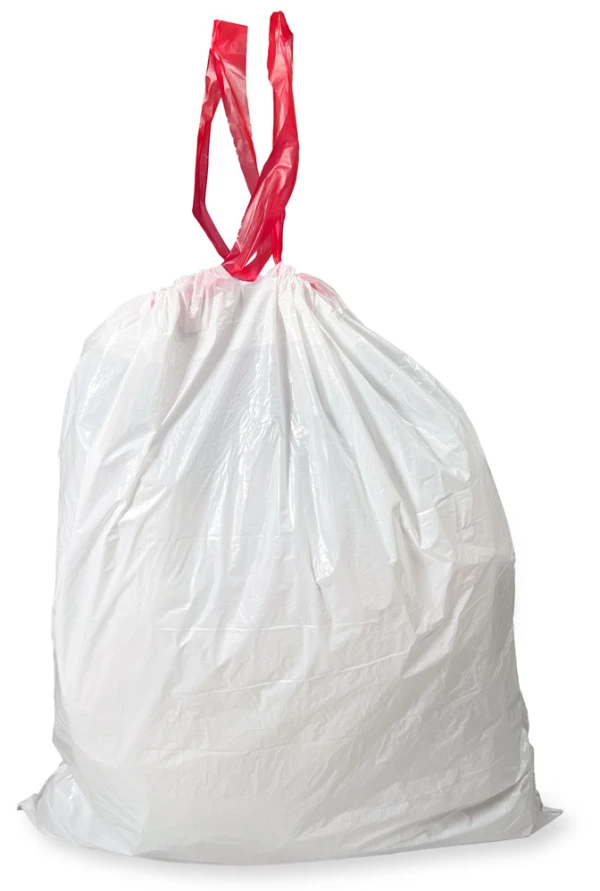13 Gallon White Drawstring Trash Bags - 120 Bags White 13 Gallon Drawstring Trash Bags - 120 Bags