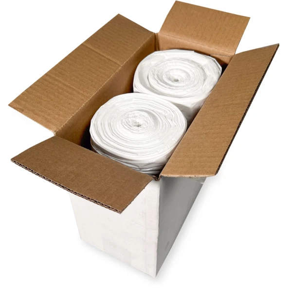 13 Gallon White Drawstring Trash Bags - 120 Bags Case White 13 Gallon Drawstring Trash Bags - 120 Bags Case