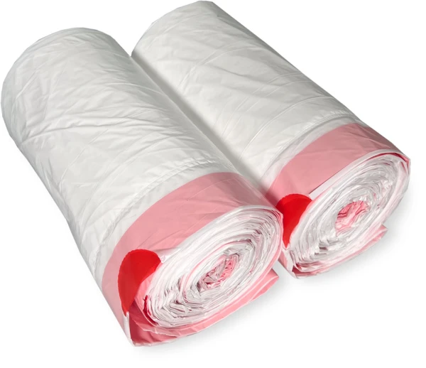 13 Gallon White Drawstring Trash Bags - 120 Bags on Rolls White 13 Gallon Drawstring Trash Bags - 120 Bags on Rolls