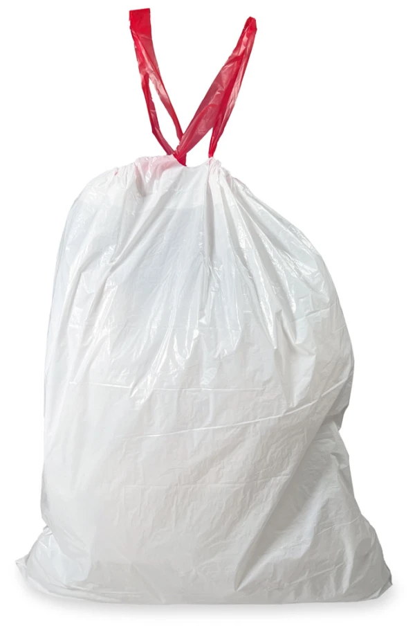 13 Gallon White Drawstring Trash Bags - 200 Bags White 13 Gallon Drawstring Trash Bags - 200 Bags