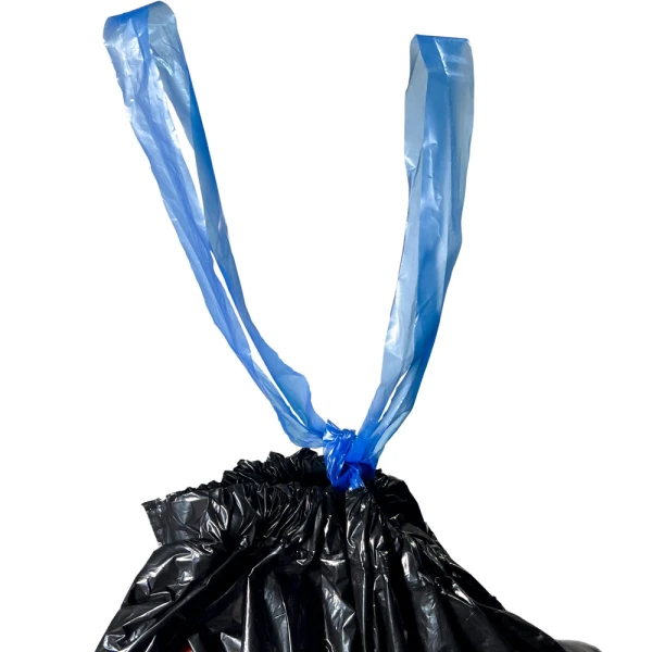 20-30 Gallon Drawstring Trash Bags - 1.2 Mil - 50 per case Tied 20-30 Gallon Drawstring Trash Bags - 1.2 Mil - 50 per case Closed at the Top with Drawtape