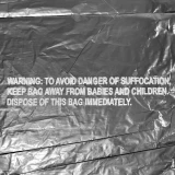 Close up of 20-30 Gallon Drawstring Trash Bags - 1.2 Mil - 50 per case Suffocation Warning Print