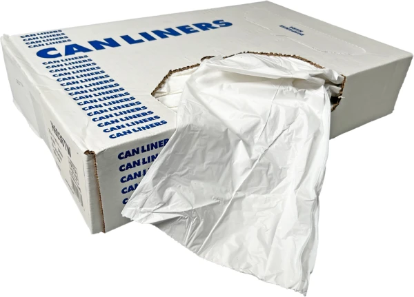 20-30 Gallon Heavy Duty Trash Bags - 0.9 Mil - 200/case Fronty Dispensing 20-30 Gallon White Heavy Duty Garbage Bags 30 x 36
