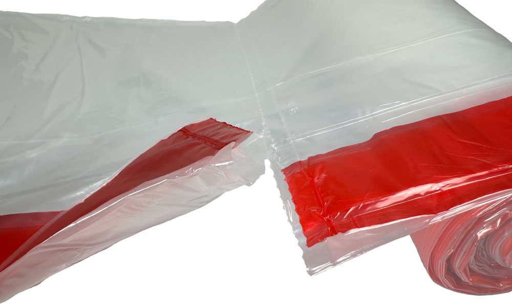 Perforation of Clear 23 Gallon Drawstring Trash Bags