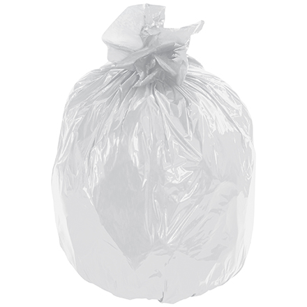 56 Gallon Black Repro Trash Bags - 1.5 Mil