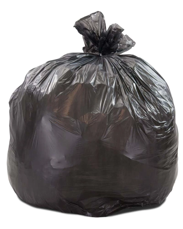 33 Gallon Black Regular Duty Trash Bags - 0.5 Mil