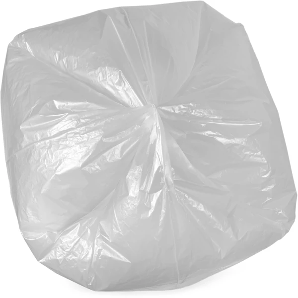 33 Gallon High Density Can Liners - 16 Micron Star Seal Bottom Close up of Bottom Star Seal of 33 Gallon High Density Can Liners - 16 Micron