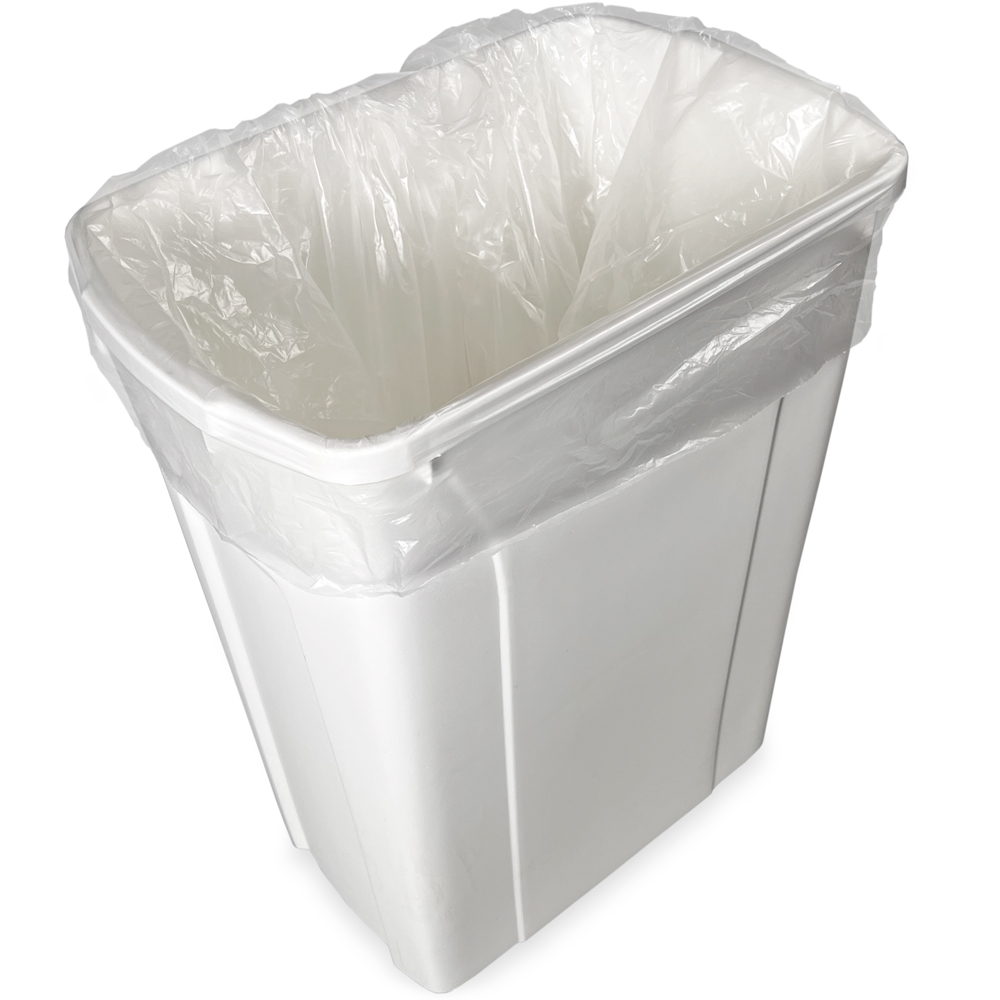 Trash Can with 33 Gallon High Density Can Liners - 16 Micron