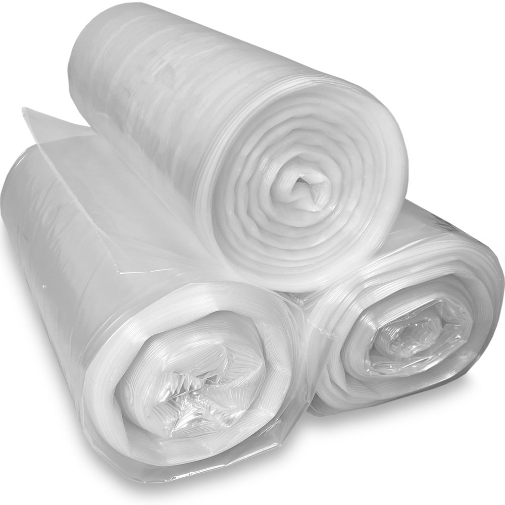 Rolls of 33 Gallon Clear Heavy Duty Garbage Bags 33 x 39